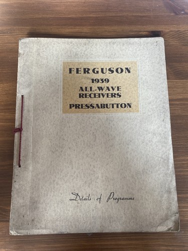 Ferguson 1939 vintage radio - ferguson,