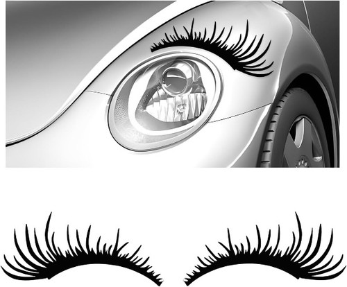 Pcs eyelash decal - 2, car