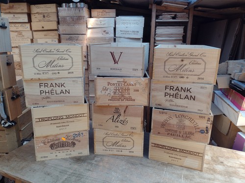 Wooden wine box - wooden, crate