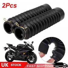 2x Motorcycle Rubber Front Fork Dust Cover Gaiters Gators Boots Universal New