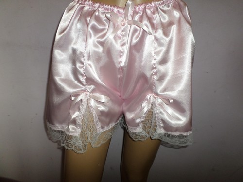 Pink satin lace trim - ,
