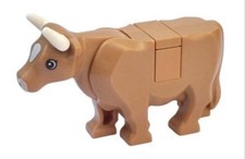 Lego Light Nougat Cow With Short Horns Farm Animal (NV1)