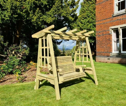 Wooden garden swing - wooden,