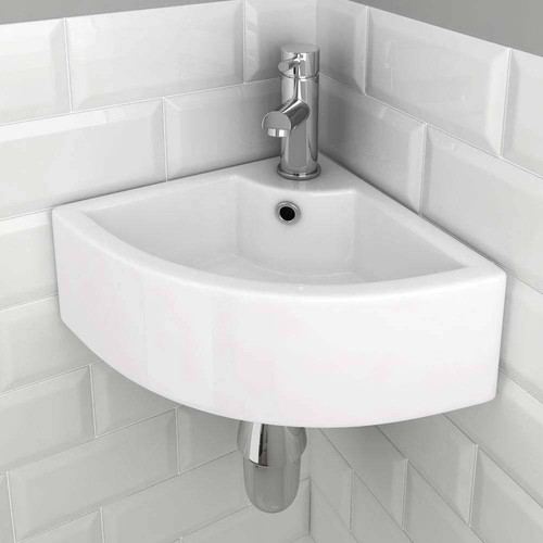 Small quarter corner basin - small,