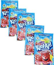Kool Aid TROPICAL PUNCH X 5 Sachets Powder Mix Drink Unsweetened