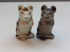 X2 Poole Pottery Stoneware Ceramic Mice