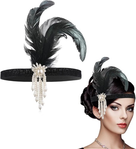 Wllhyf 1920s flapper headband - flapper,