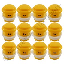12 x Yellow Leaf Style 28mm
