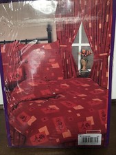 Vibrant Red Curtains Pencil Pleat & Tie Backs  Persia Dunelm Mill  66” X 72”