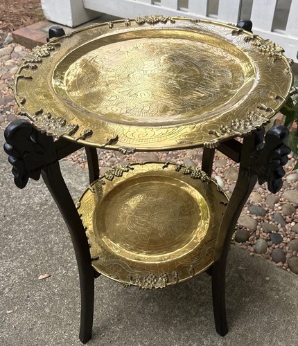Antique brass asian dragon - brass,