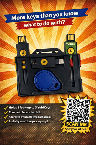 Card holder with - with, yubikey