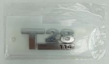 VW Transporter T5 Badge T28 114 TDI Chrome Self Adhesive Rear Tailgate GENUINE