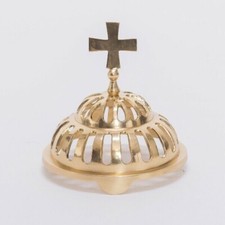 Church Sanctuary Lamp / Votive Candle Heat Shield, Smoke Cap #211 - Solid Brass