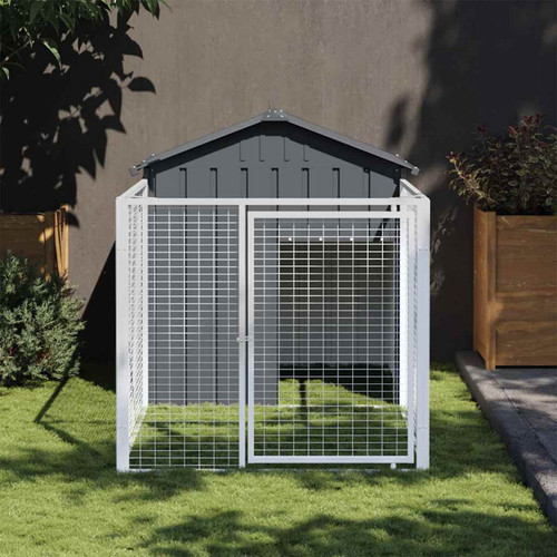 Dog house with - house, run