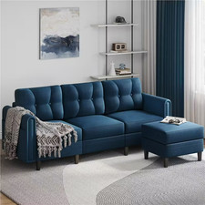 Royal Blue Velvet Sofa Bed 3