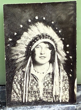 Vintage Photobooth Photo Beautiful Young Teen Woman 1930s Native American