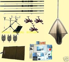 Complete Carp Fishing Mega Starter All the Tackle 3 Piece 3lb Testcurve Rods 26.