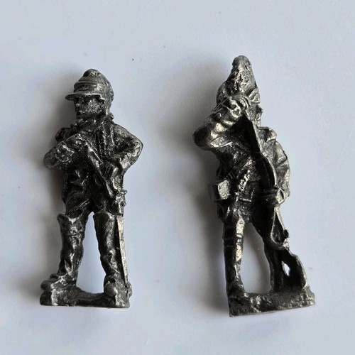 Two miniature pewter figures - two,