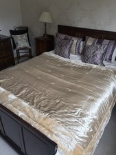 Pale Gold And Faux Fur Throw