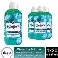 Comfort Fabric Conditioner Lasting Fragrance Waterlily & lime 900ml 30W, 4 Pack