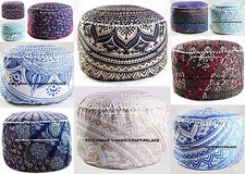 Mandala pouf ottoman round - pouf,