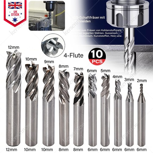 10pcs flute hss end - 10pcs, 4