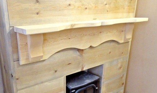 Real solid pine mantle shelf - pine,