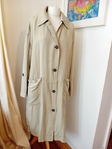 Zara trench coat beige linen