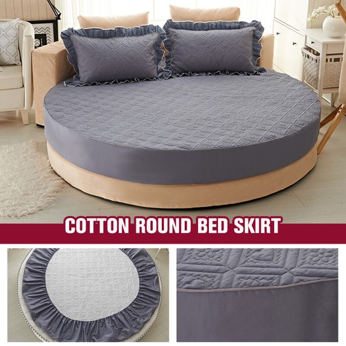 Round bed sheet cotton - bed, solid