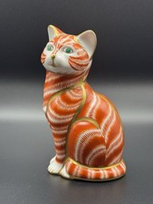 Royal Crown Derby Ginger Tom Cat Paperweight Figure 13cm High No Stopper 2nd