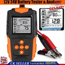 12V 24V Car Battery Tester LCD Load Analyzer Cranking Charging Diagnostic Tool