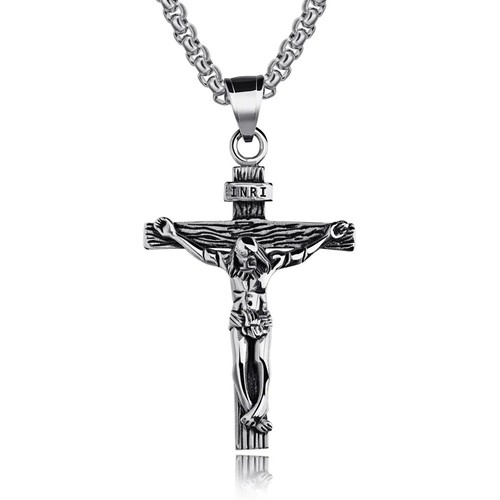 Men stainless steel jesus - men,