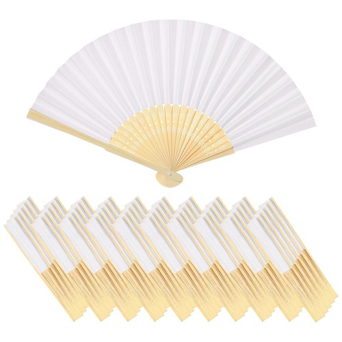 50pcs white paper fan - 50pcs,