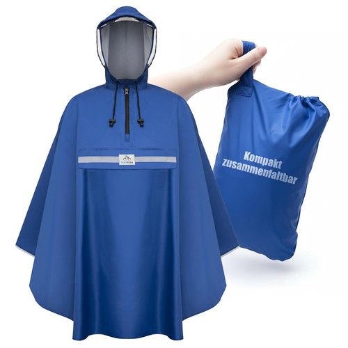 Rain poncho royal blue - rain, blue,