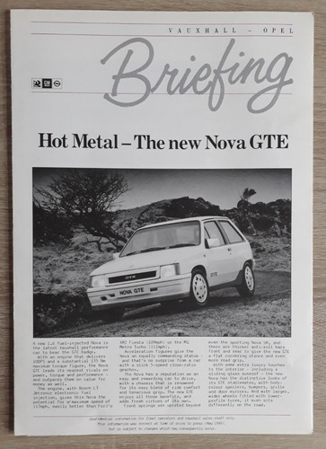 Vauxhall nova gte - nova,