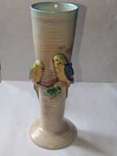 Clarice Cliff Art Deco Tall Budgie Vase