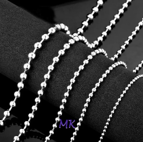 Ball chain necklace stainless - ball,