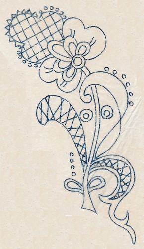 Vintage embroidery transfer - vintage,
