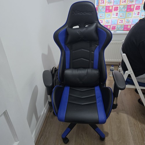 Rocker gaming chair black - x,