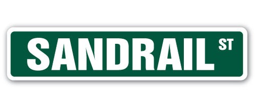 Sandrail street sign metal - street,