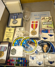 Unique Collection Of U.S. Military Air-Force -Medals-Decals-Badges & 50 Ann.