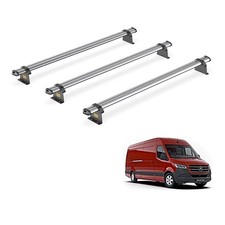 Mercedes Sprinter Roof Rack for 2018+ 3x Steel Roof Bars Van Guard Ultibar Trade