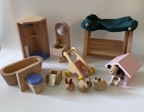 Wooden dolls house mixed - house,