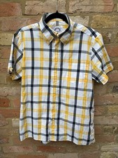 Brutus Trimfit Check Shirt Mens Large Yellow