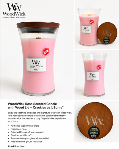 Woodwick rose scented candle - rose,