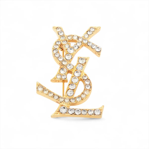 Saint laurent ysl logo brooch - logo,