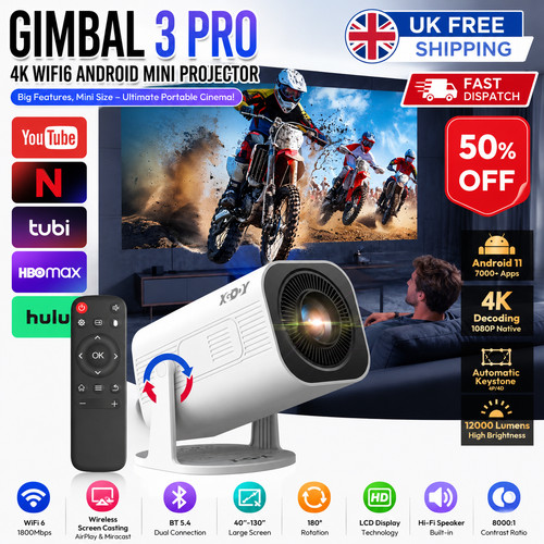 Xgody android projector - xgody, 4k
