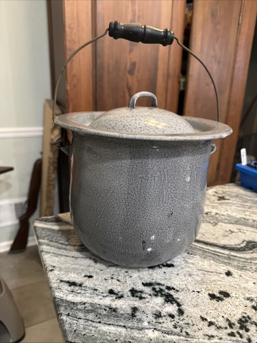 Vintage gray graniteware - gray,