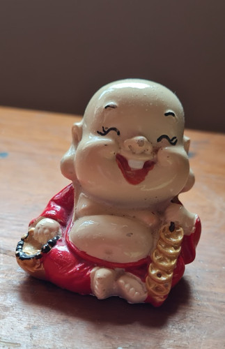 Vintage happy laughing buddha - laughing,