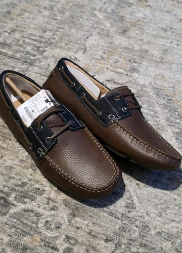 Zara men leather boat - zara, shoes